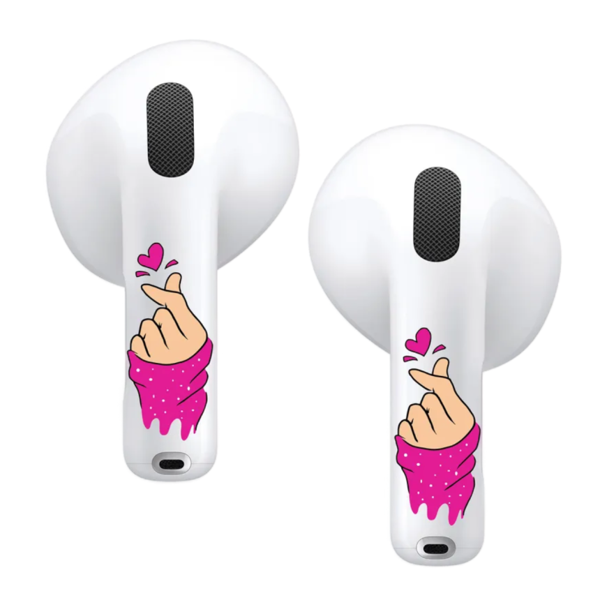 Виниловые наклейки VLP Easy Art «Розовое сердечко» для AirPods 4