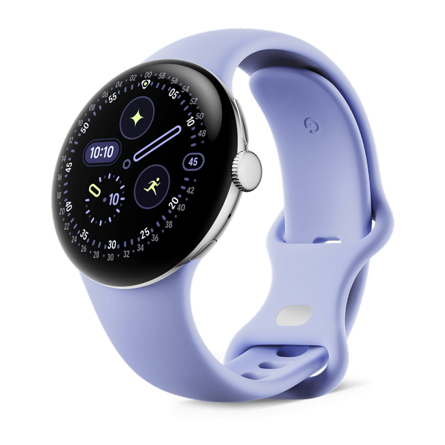 Умные часы Google Pixel Watch 4, 41 мм, Wi-Fi + LTE, ремешок цвета «голубой ирис» (версия Global)
