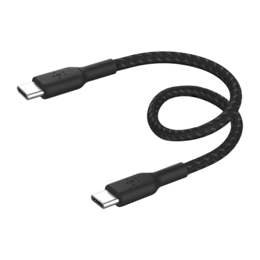 Кабель с оплёткой Belkin BoostCharge Pro USB-C (USB 2.0) (15 см) (CAB004)