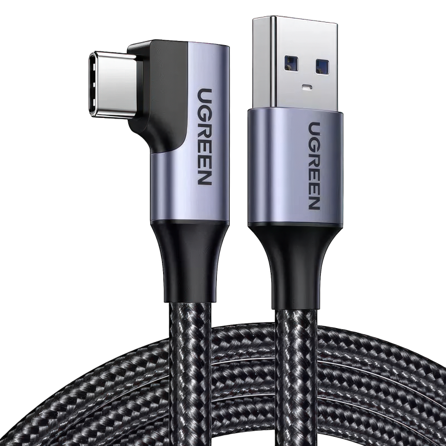 Кабель с нейлоновой оплёткой Ugreen USB-C — USB-A 3.0 (1 м) (US385)