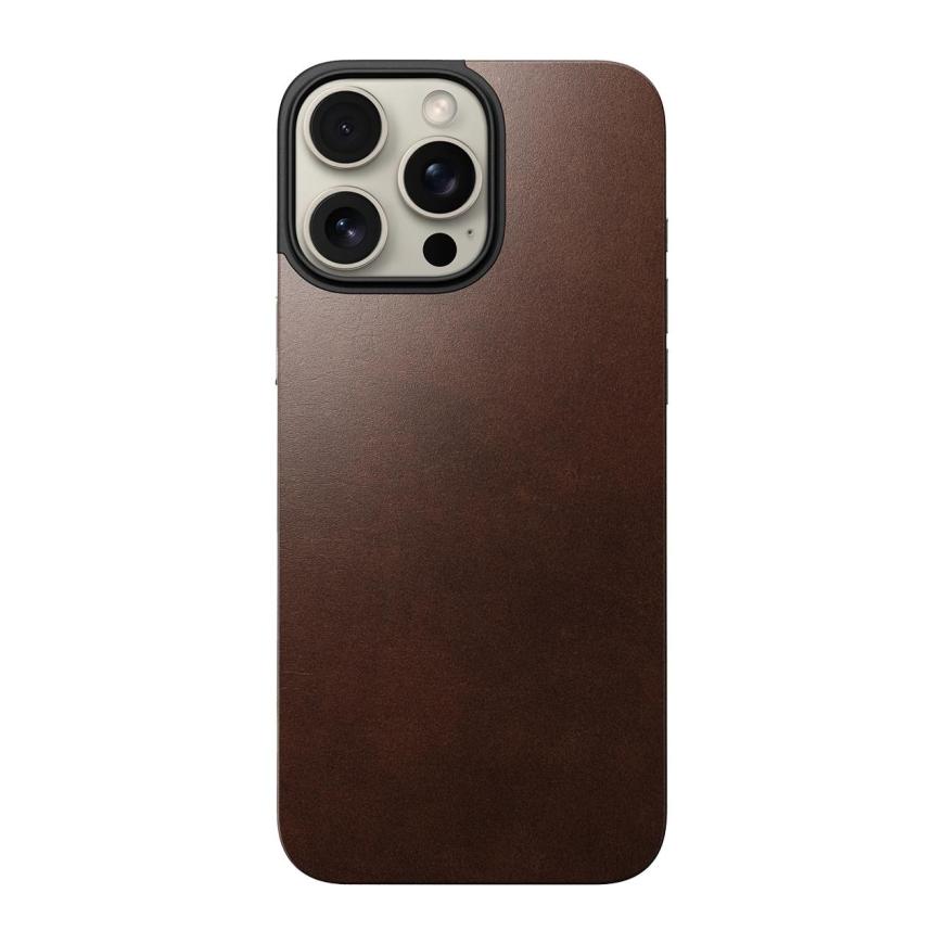 Кожаная накладка с поддержкой MagSafe Nomad Horween Magnetic Leather Back для iPhone 16 Pro Max