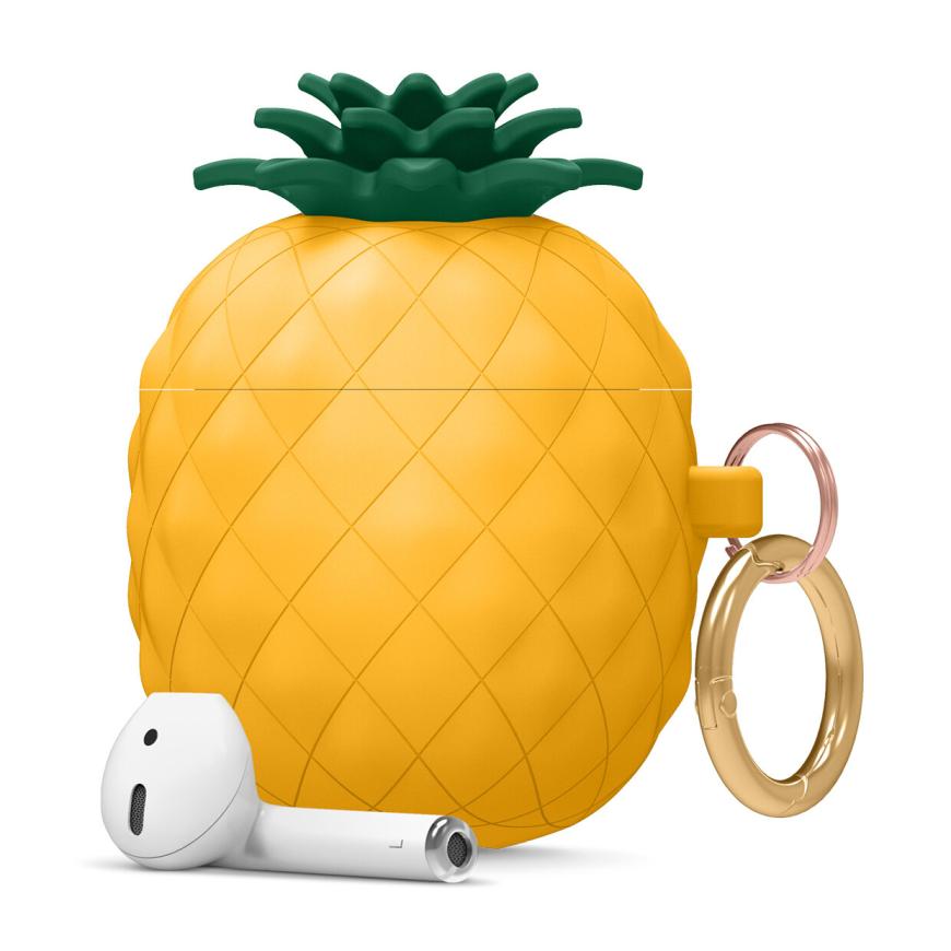 Силиконовый чехол с карабином Elago Pineapple Case для AirPods
