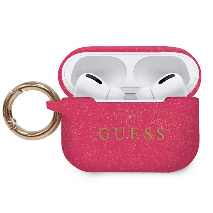 Силиконовый чехол с карабином GUESS для AirPods Pro