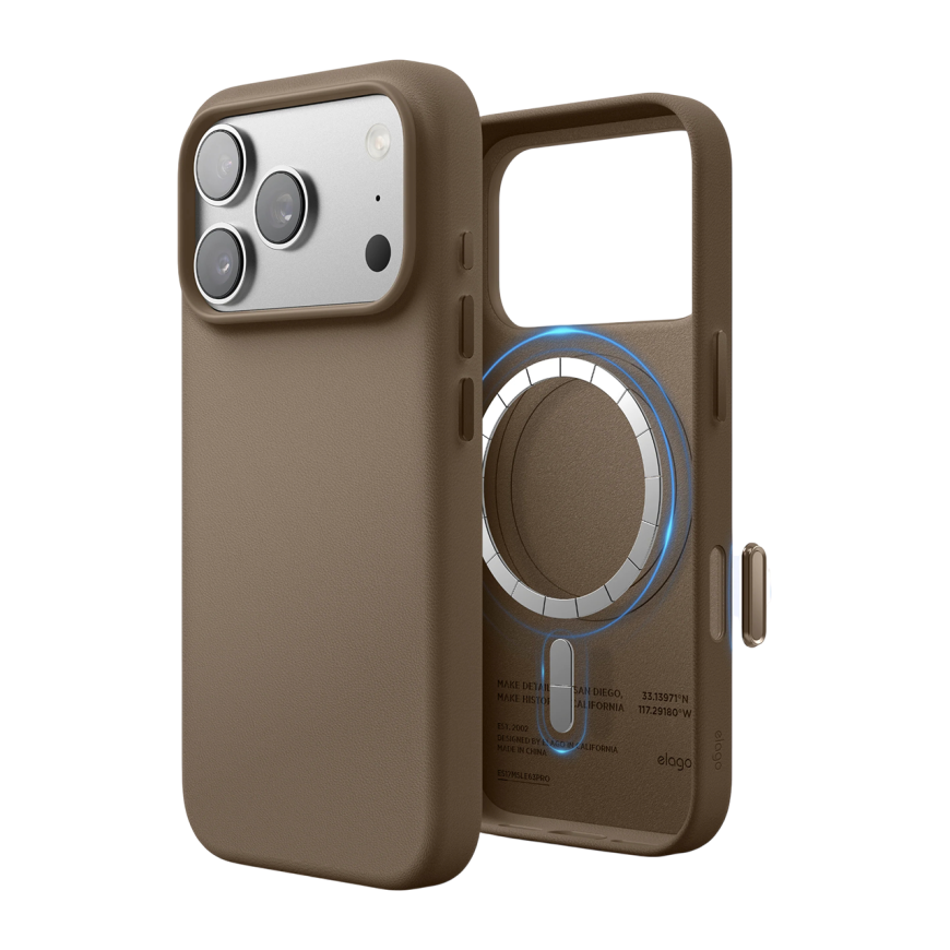 Кожаный чехол MagSafe elago Leather Case для iPhone 17 Pro