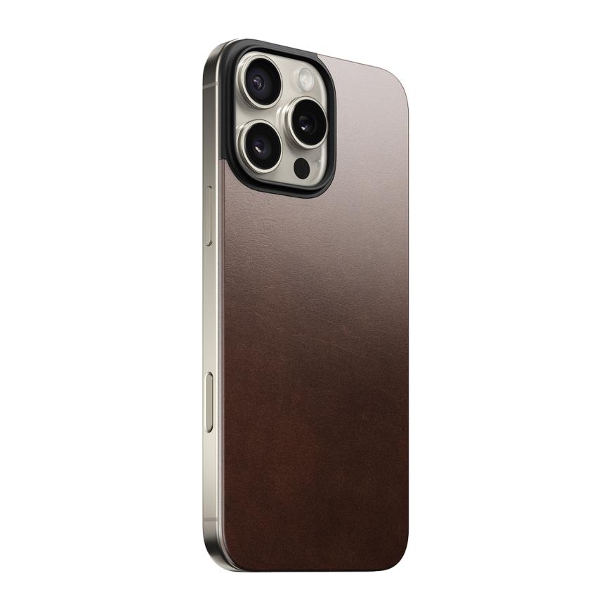 Кожаная накладка с поддержкой MagSafe Nomad Horween Magnetic Leather Back для iPhone 16 Pro Max - фото 1