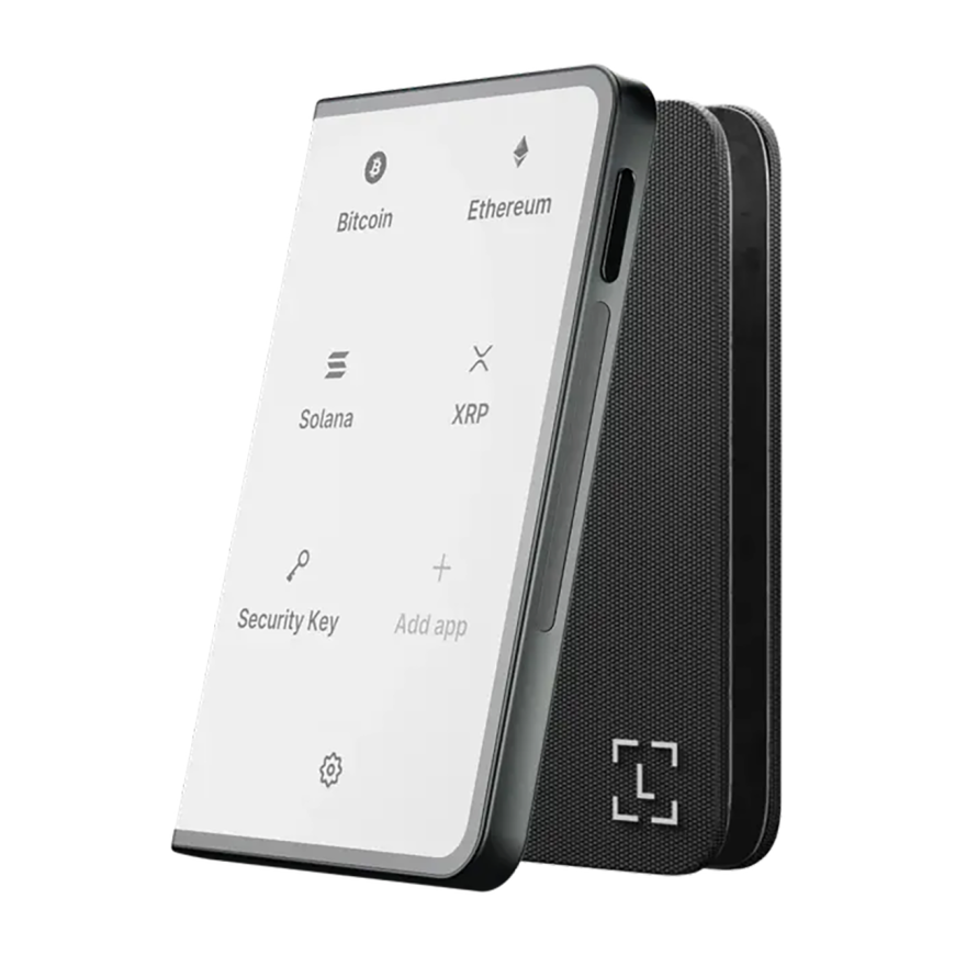 Аппаратный криптовалютный кошелёк Ledger Stax с чехлом Magnet Shell