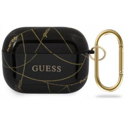 Термополиуретановый чехол с карабином GUESS Marble для AirPods Pro