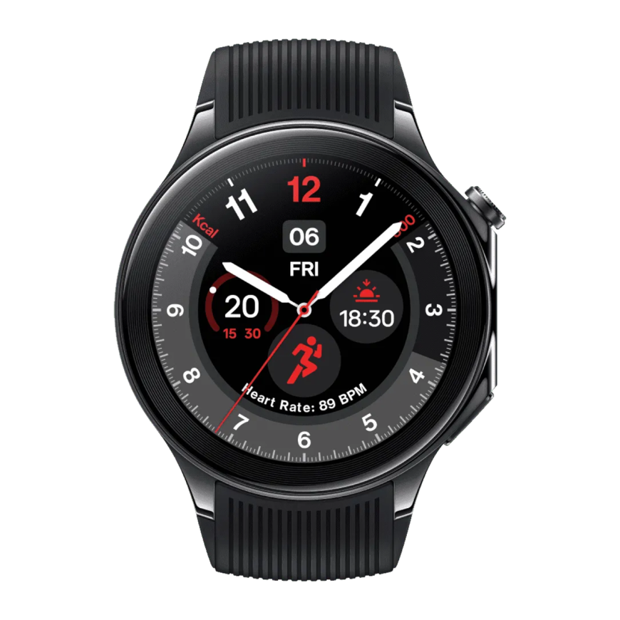 Умные часы OnePlus Watch 2 Black Steel, ремешок из фторэластомера (версия Global)