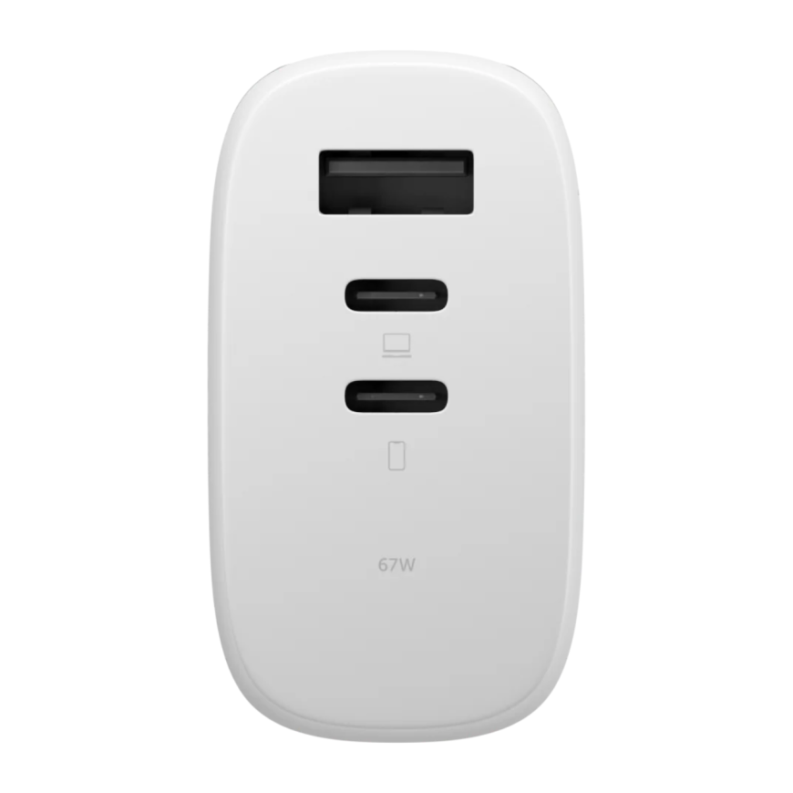 Многопортовое сетевое зарядное устройство Native Union мощностью 67 Вт (2 USB-C, USB-A) (GaN) - фото 5