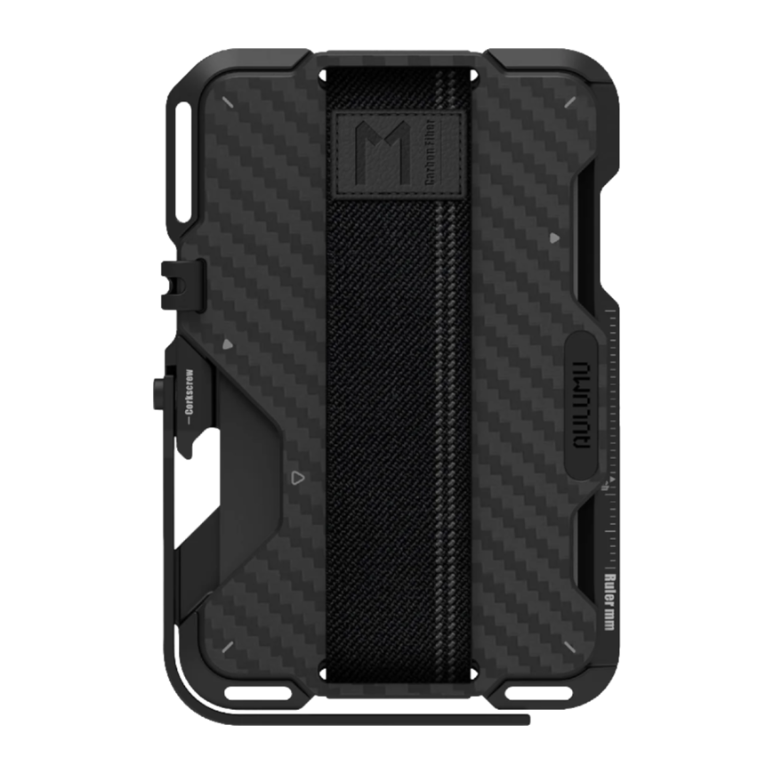Чехол-бумажник MagSafe с подставкой Aulumu G03 Wallet Carbon Fiber Cover
