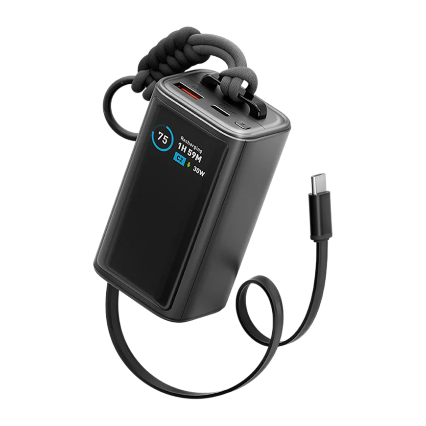 Внешний аккумулятор со встроенным кабелем и ремешком Energea ComPac Arc 45 (10000 мА·ч)