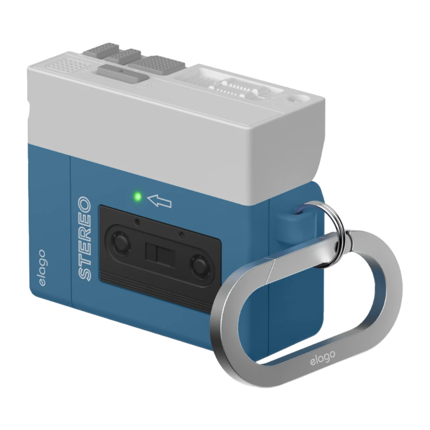 Силиконовый чехол с карабином elago Cassette Player Hang Case для AirPods 4
