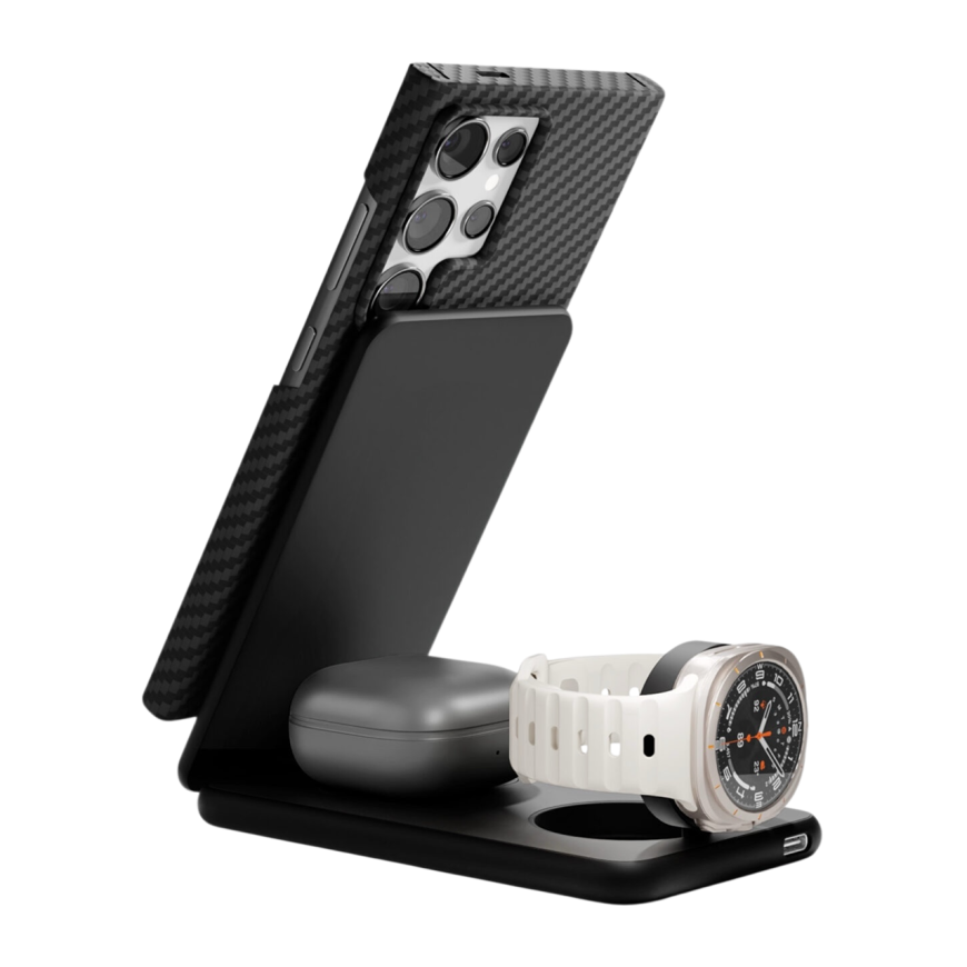 Складная зарядная станция MagSafe VLP Alum Power Pro для Samsung Galaxy