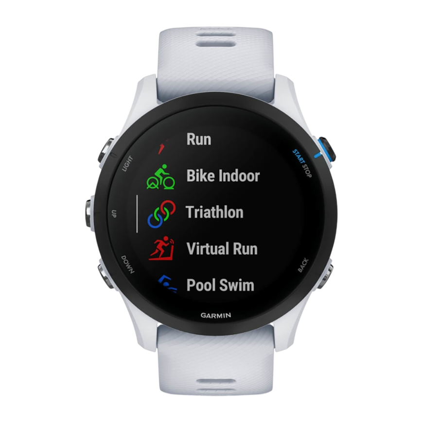 Спортивные часы Garmin Forerunner 255 Music, 46 мм, силиконовый ремешок цвета «Уайтстоун»