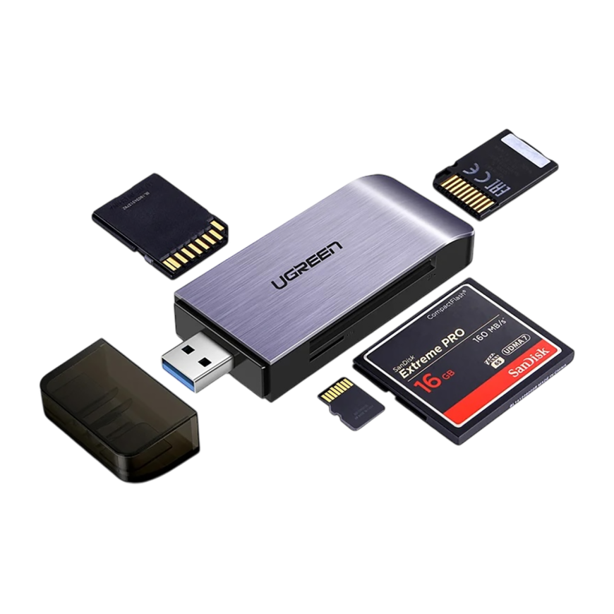 Картридер Ugreen USB-A 3.0 — microSD, SD, CF, MS (CM180) - фото 3