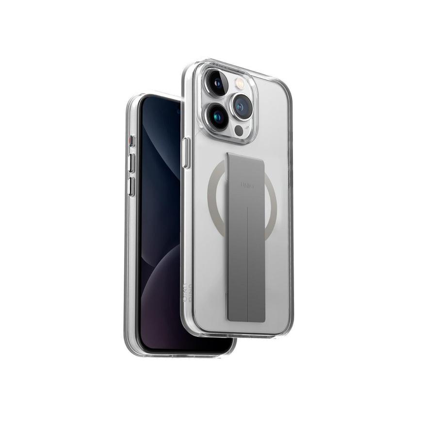 Гибридный чехол с поддержкой MagSafe и ремешком Uniq Heldro Mag для iPhone 15 Pro