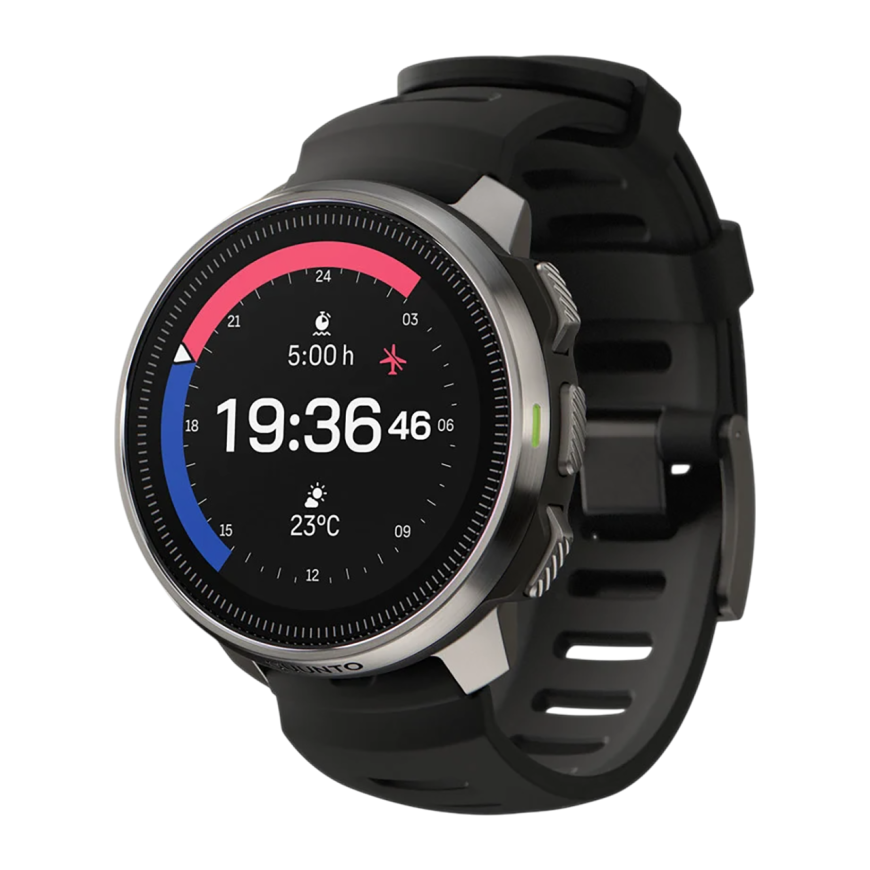 Спортивные часы Suunto Ocean Black, чёрный силиконовый ремешок