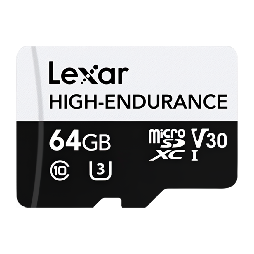 Карта памяти Lexar High-Endurance microSDXC UHS-I 64 ГБ (U3, V30)