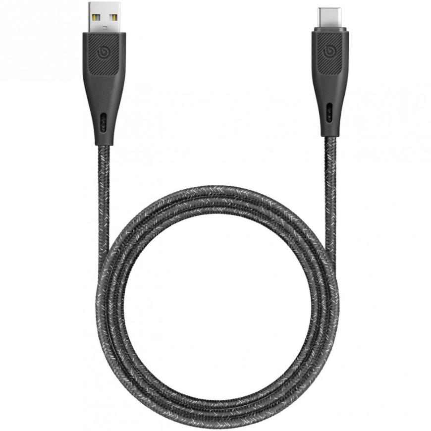 Кабель с оплёткой из полиэстера Energea Bazic GoCharge USB-C — USB-A (1,2 м)