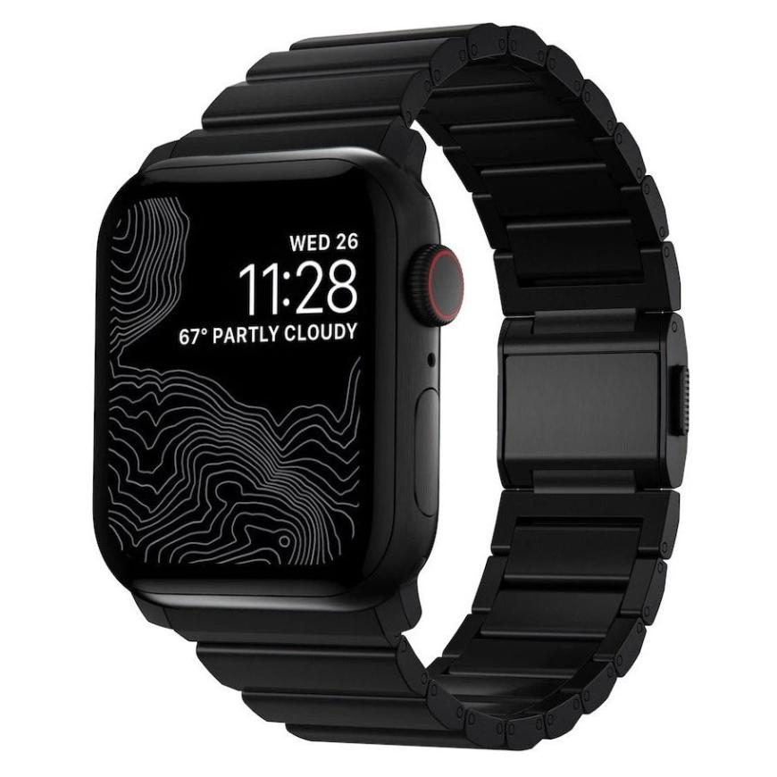 Титановый блочный браслет Nomad для Apple Watch 44, 45, 46 мм, Ultra и Ultra 2