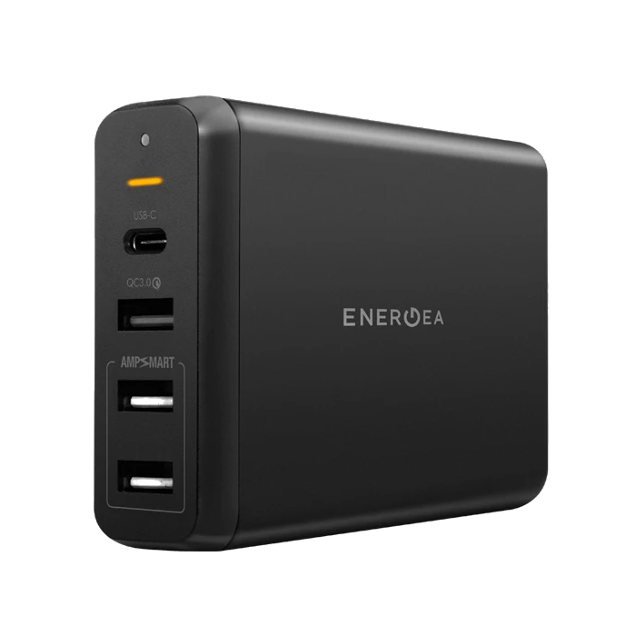 Многопортовое сетевое зарядное устройство Energea PowerHub 4PD+ мощностью 75 Вт (USB-C, 3 USB-A)