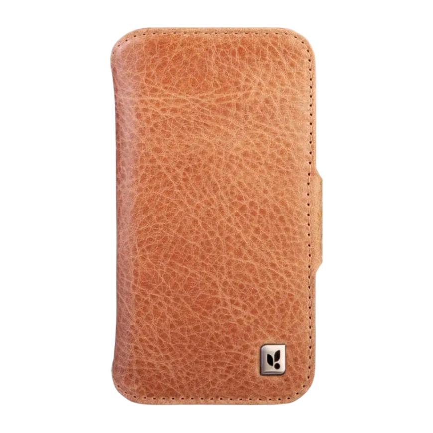 Кожаный чехол-книжка MagSafe с бумажником Vaja Wallet Pull-Up V-Mag для iPhone 17 Pro
