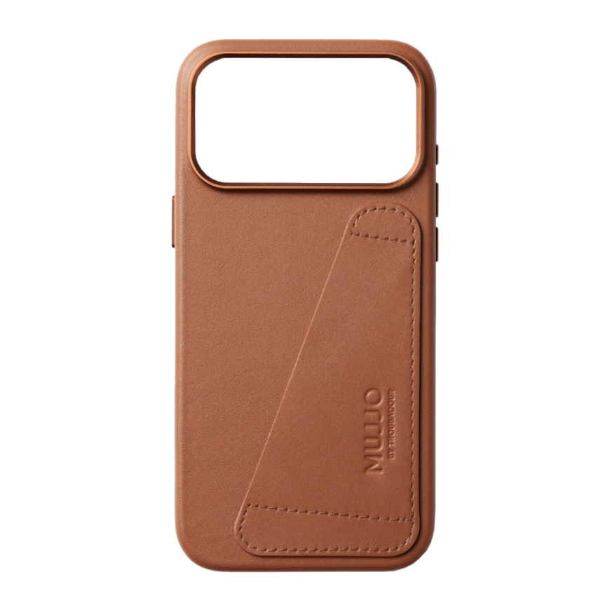 Кожаный чехол MagSafe с картхолдером Mujjo Full Leather Wallet Case для iPhone 17 Pro Max