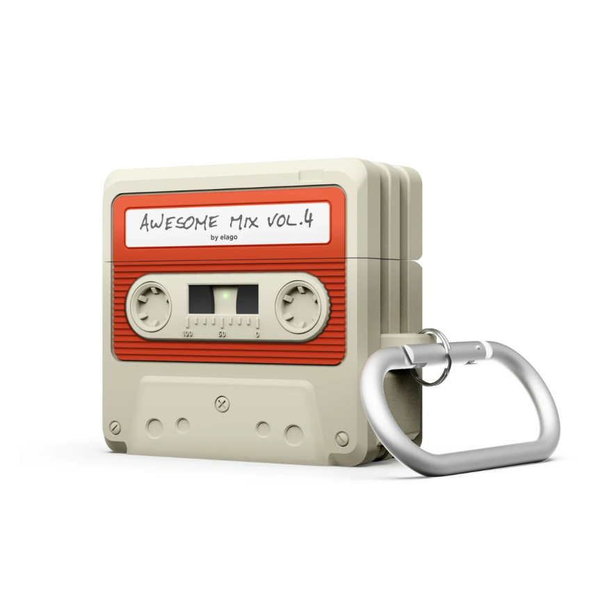 Силиконовый чехол с карабином elago Cassette Tape Hang Case для AirPods 4