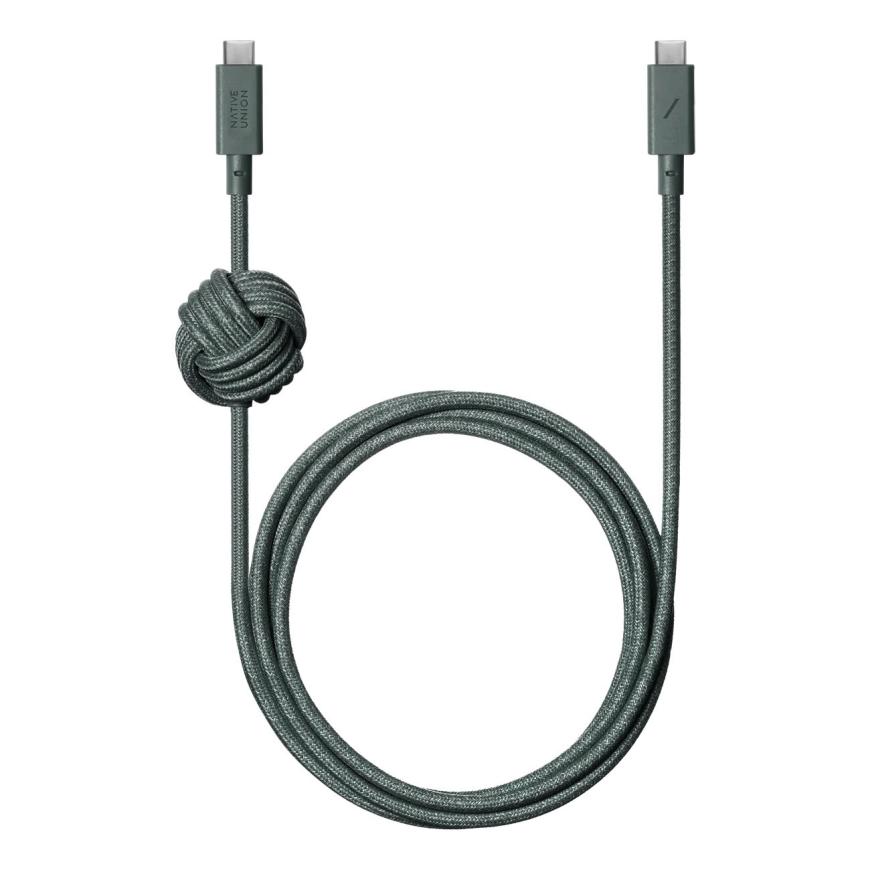 Кабель с оплёткой и утяжеляющим узлом Native Union Anchor Cable USB-C (USB 2.0) (3 м)