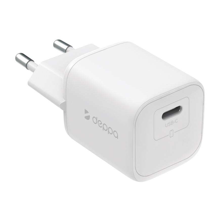 Сетевое зарядное устройство Deppa мощностью 20 Вт (USB-C) (GaN)