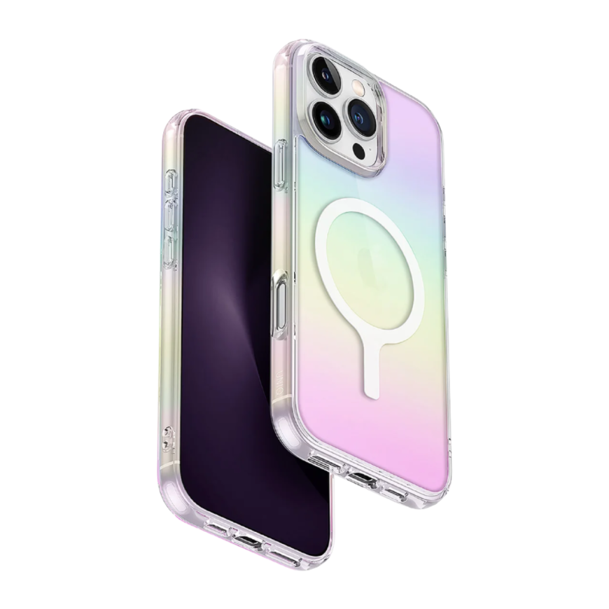 Прозрачный чехол MagSafe Uniq Iridescia для iPhone 16 Pro Max