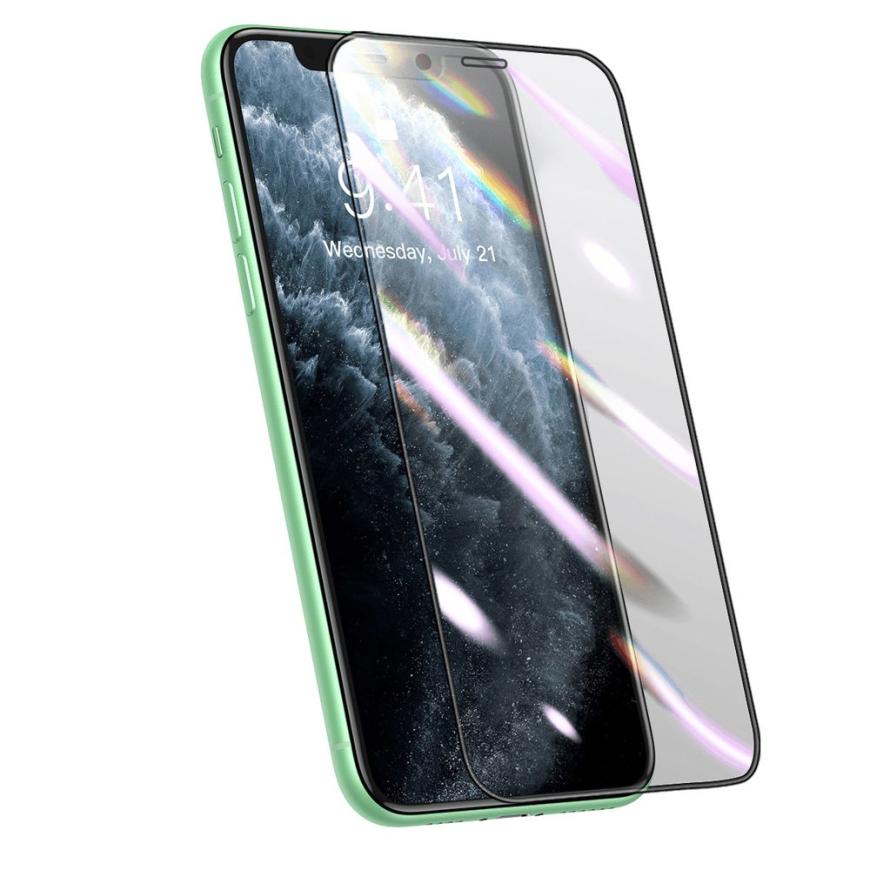 Композитное защитное стекло с установочной рамкой Baseus для iPhone XR и 11 (3D, 0,25 мм; олеофобное покрытие)