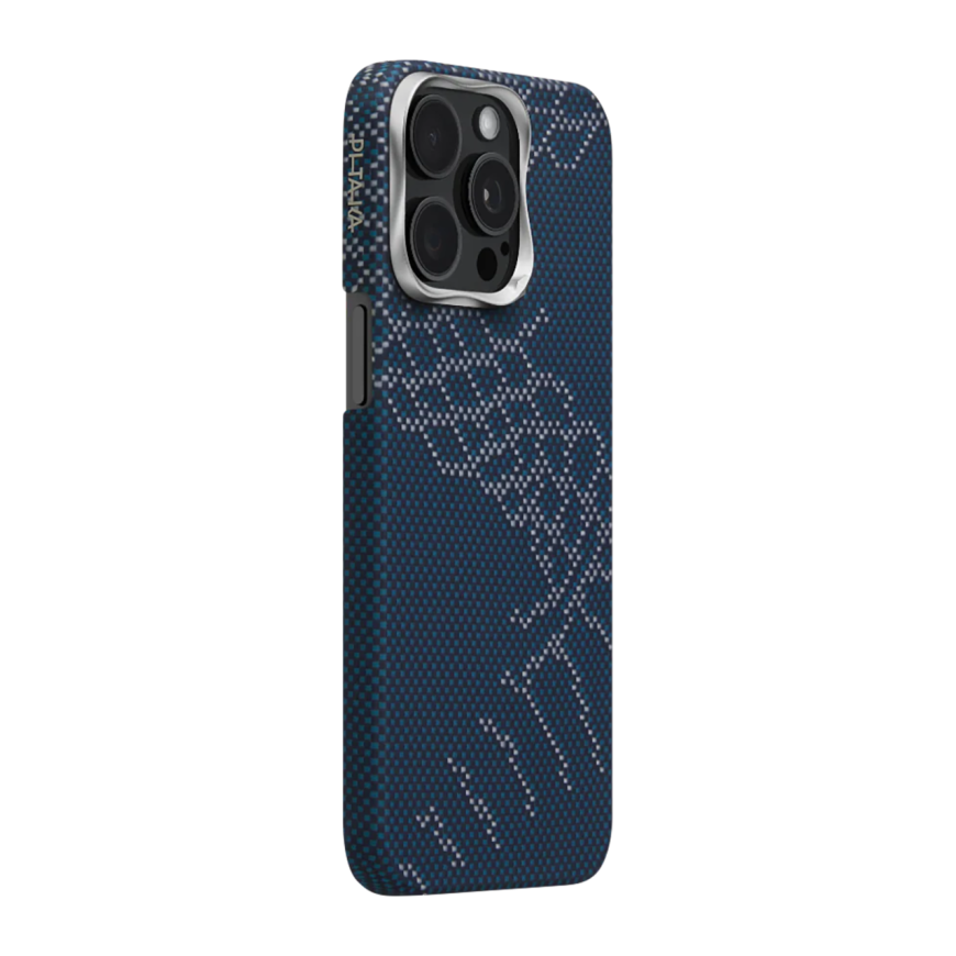 Чехол из арамидного волокна с поддержкой MagSafe PITAKA Snake Ridge Limited Edition Tactile Woven Case для iPhone 15 Pro Max - фото 1