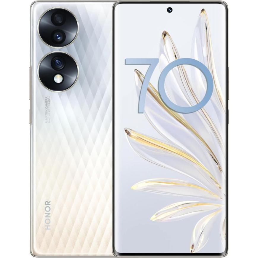 Смартфон Huawei Honor 70 8 ГБ + 256 ГБ («мерцающий кристалл» | Crystal Silver)