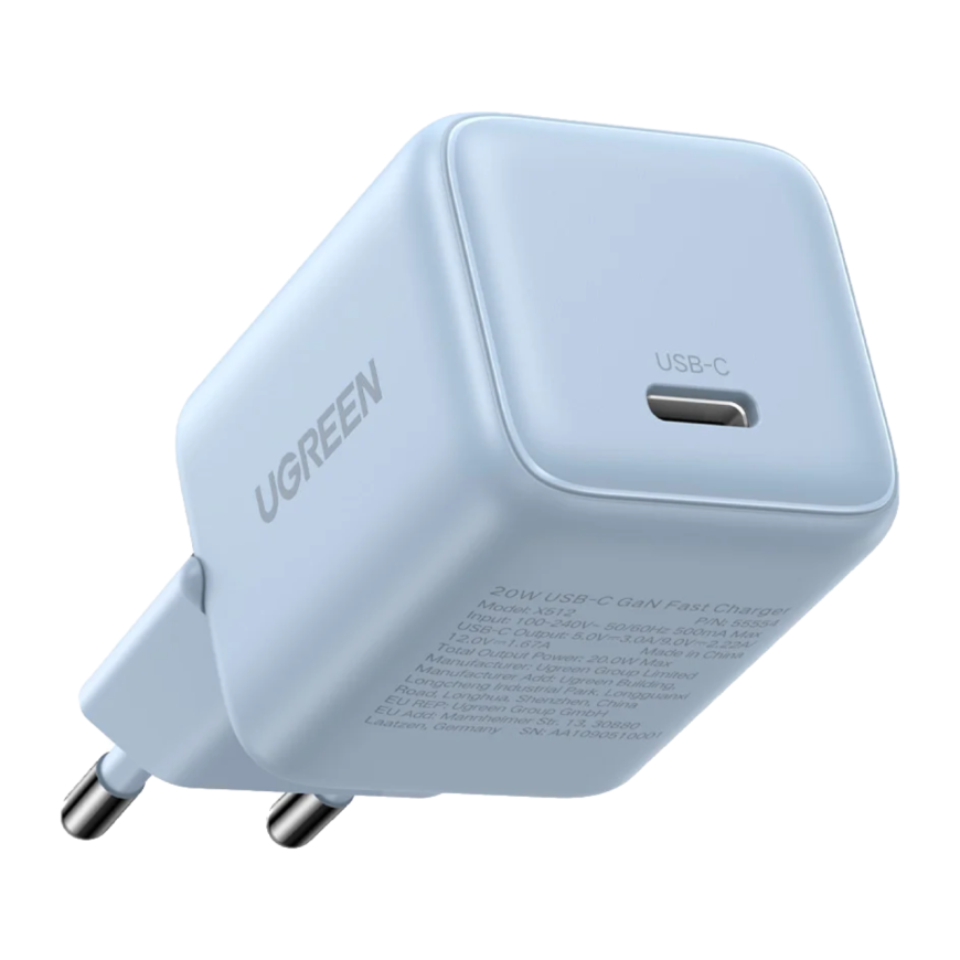 Сетевое зарядное устройство Ugreen мощностью 20 Вт (USB-C) (GaN) (X512)
