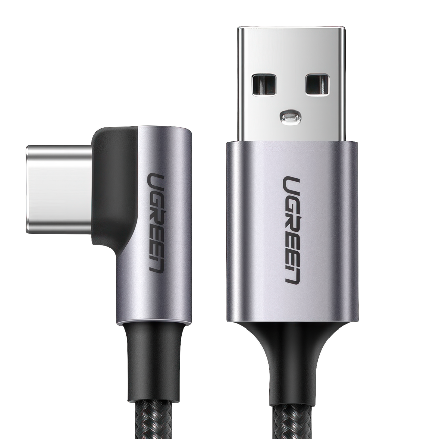 Кабель с нейлоновой оплёткой Ugreen USB-C — USB-A (1 м) (US284)