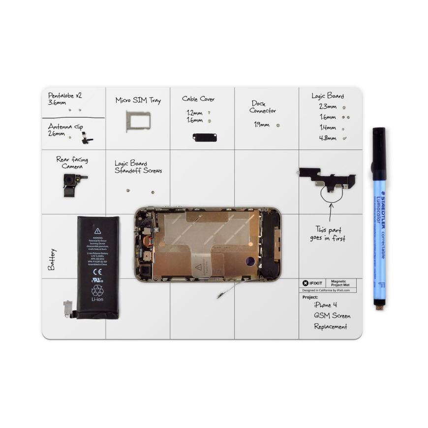 Магнитный маркерный коврик-органайзер iFixit Magnetic Project Mat (25x20 см) (IF145-167-4)