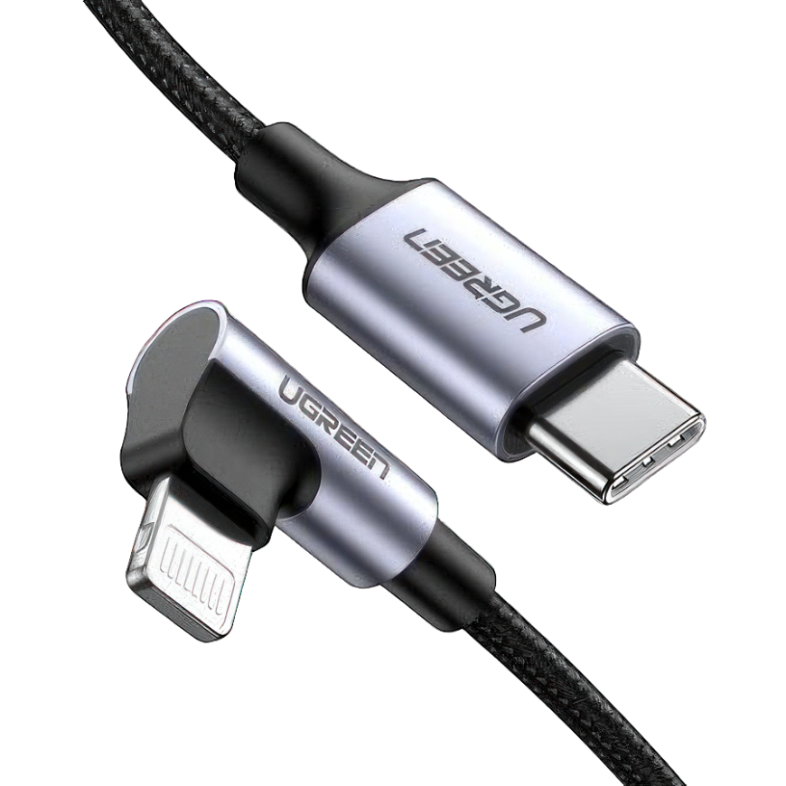 Кабель с нейлоновой оплёткой Ugreen USB-C — Lightning (1,5 м) (US305)