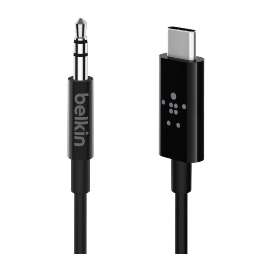 Аудиокабель Belkin RockStar USB-C — 3,5 мм TRS (0,9 м) (F7U079)