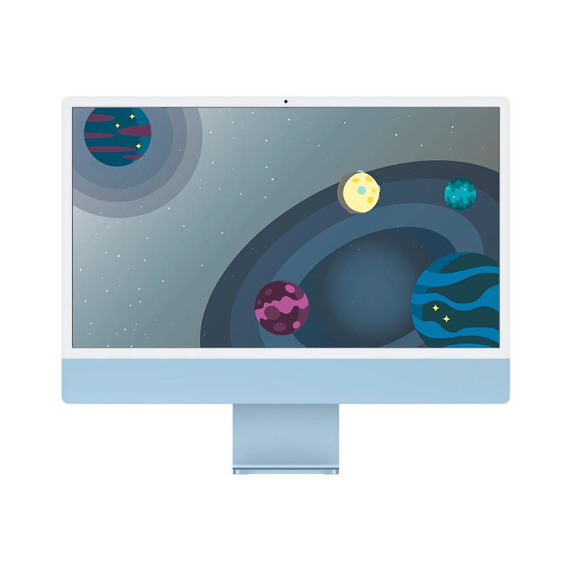 Моноблок Apple iMac 4.5K 24" (M1 8-Core, GPU 8-Core, 16GB, 256GB) (Голубой | Blue) (2021)