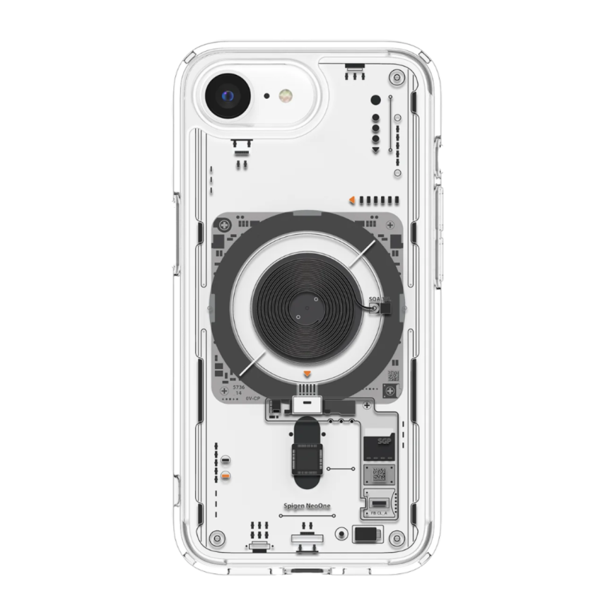 Прозрачный чехол MagSafe Spigen Ultra Hybrid Neo One MagFit для iPhone 16e