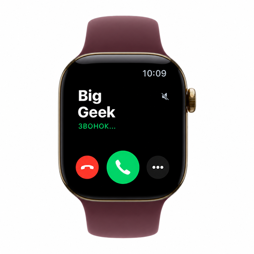 Часы Apple Watch Series 12, 42 мм, титан цвета «сияющее золото», ремешок Sport Band