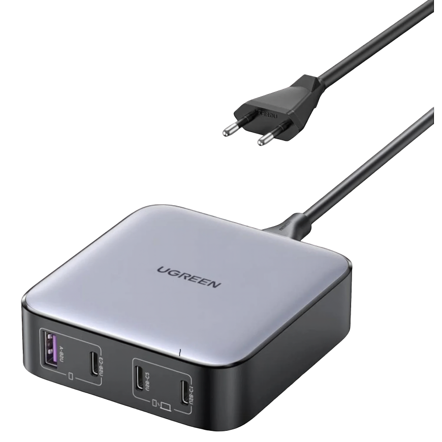 Многопортовое сетевое зарядное устройство Ugreen Nexode мощностью 100 Вт (3 USB-C, USB-A) (GaN) (CD328)