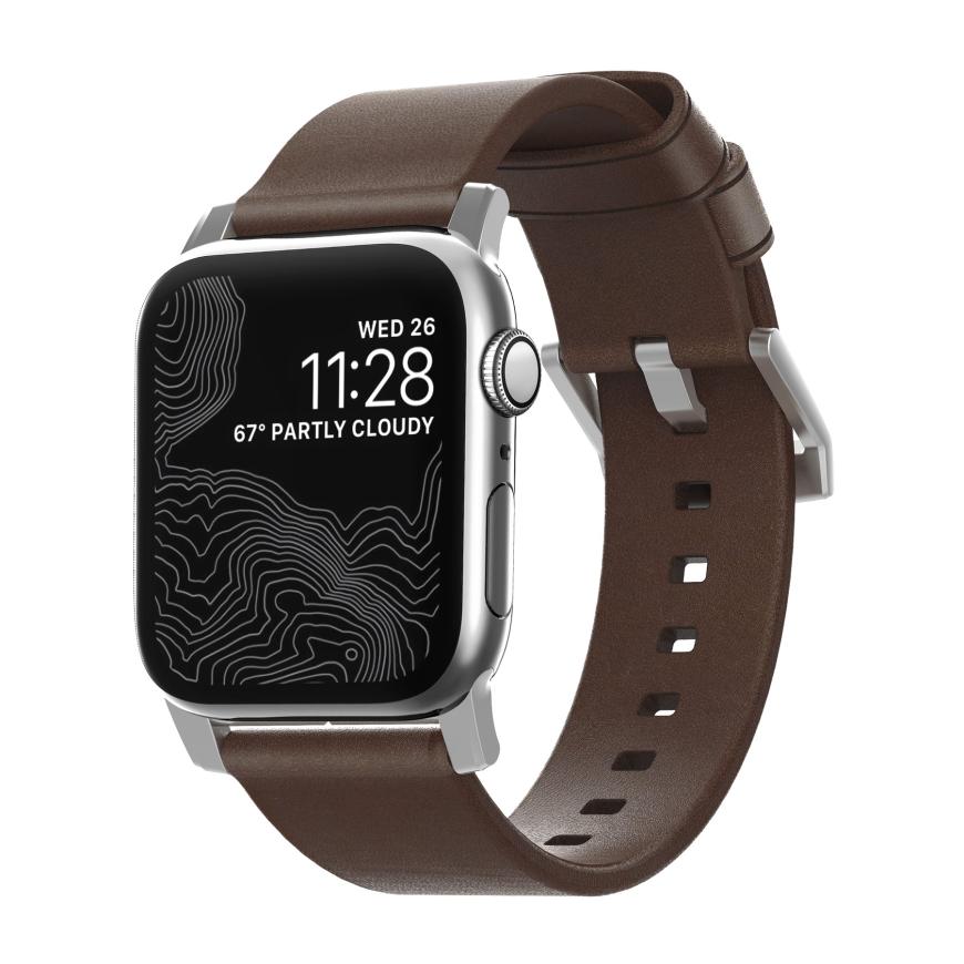 Кожаный ремешок Nomad Modern Band для Apple Watch 44, 45, 46 мм, Ultra и Ultra 2