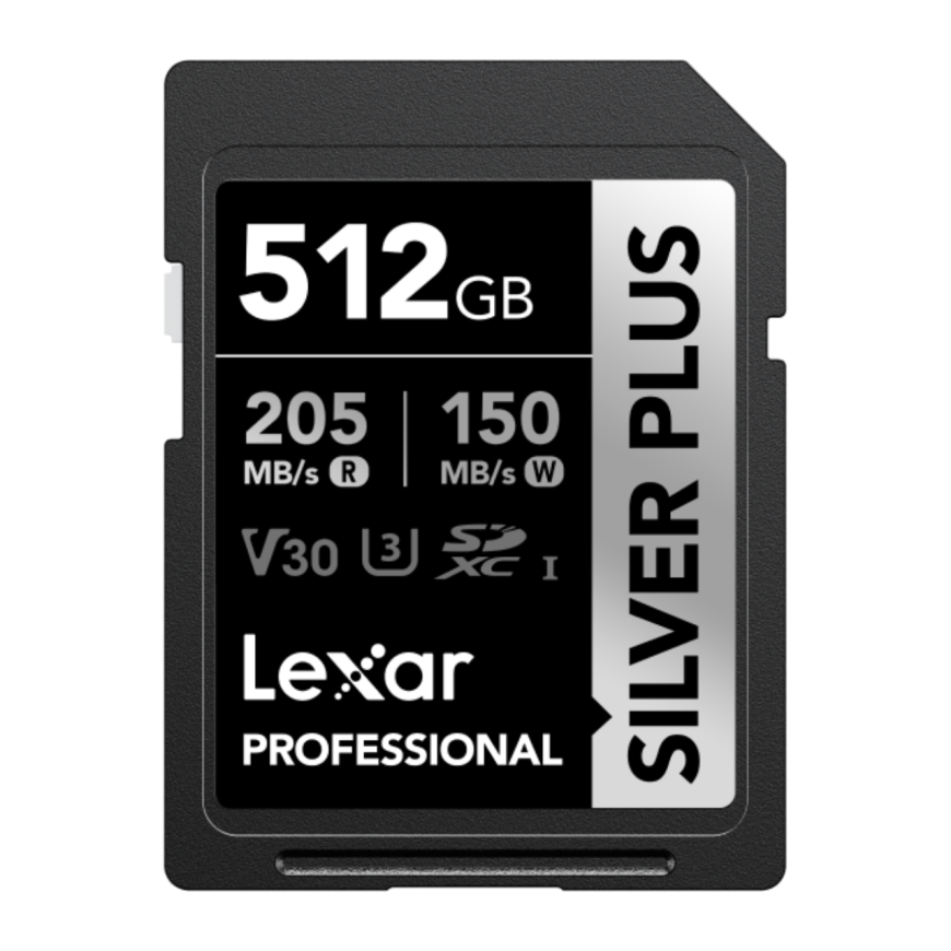 Карта памяти Lexar Professional SILVER PLUS SDXC UHS-I 512 ГБ (U3, V30)