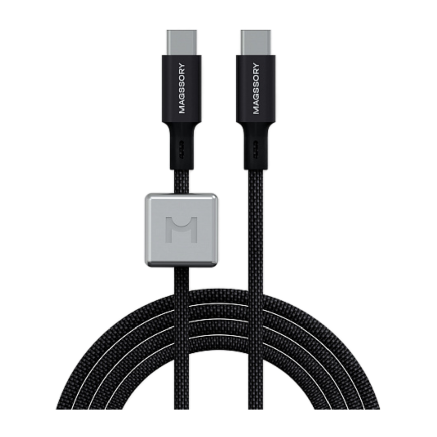 Магнитный кабель с оплёткой и утяжелителем Magssory Dice USB-C (USB 2.0) (2,4 м)