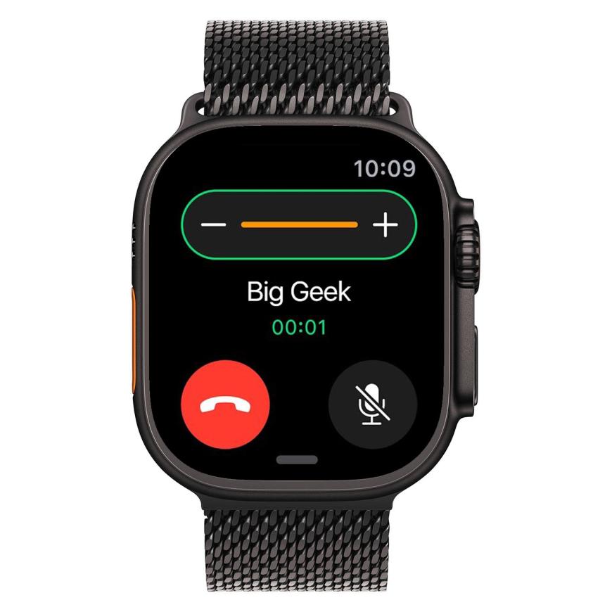 Часы Apple Watch Ultra 4, 49 мм, титан чёрного цвета, миланский сетчатый браслет (2026)