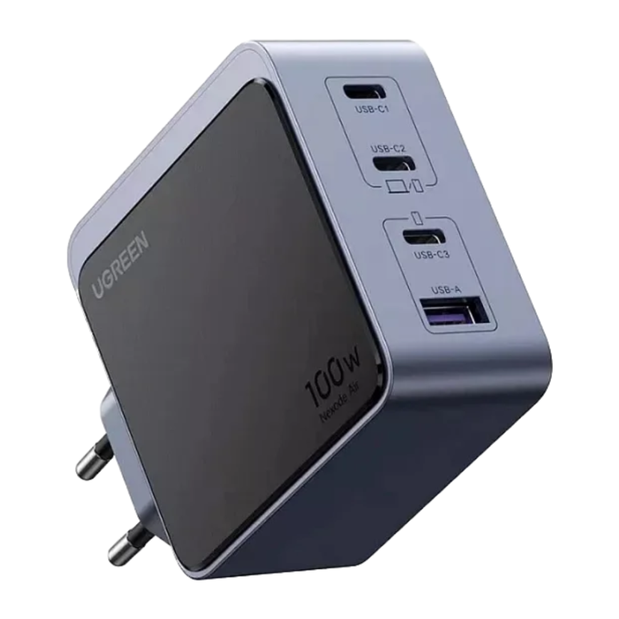 Сетевое зарядное устройство Ugreen Nexode Air мощностью 100 Вт (3 USB-C, USB-A) (GaN) (X565)
