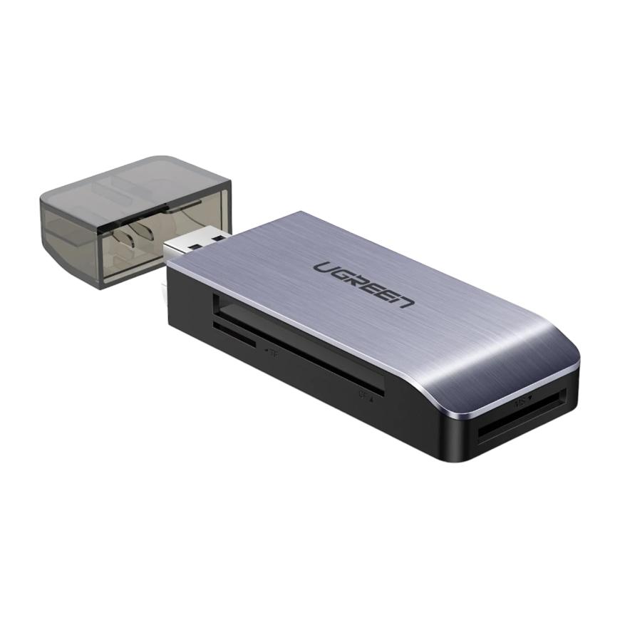 Картридер Ugreen USB-A 3.0 — microSD, SD, CF, MS (CM180) - фото 1