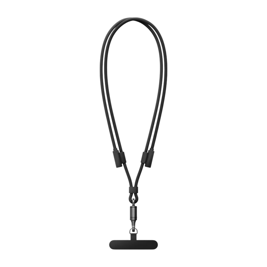 Тканевый ремешок через плечо с карабином и кабелем USB-C Energea Lasso для iPhone